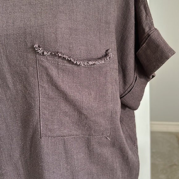 Umgee Boho Rayon Fringed Top Linen Blouse . Size M (245) - Picture 3 of 11